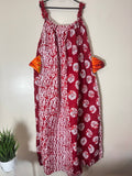 African Print Dress Women's Fashion.  With Two Pocket Side. Size: L , XL.