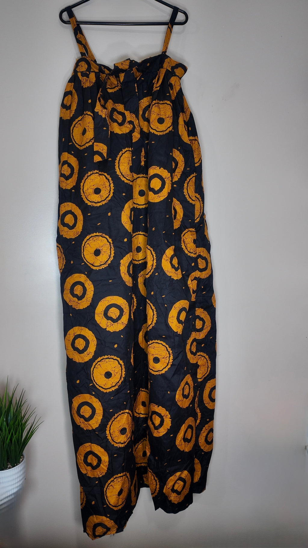 African Print Dress Women's Fashion.  With Two Pocket Side. Size: L , XL.