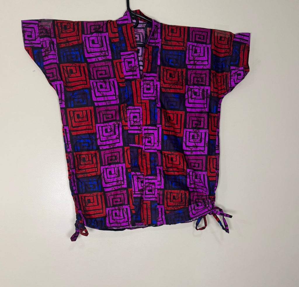 African Print Dress Women’s Fashion. Top And Pant. With Two Side Pockets Size. L