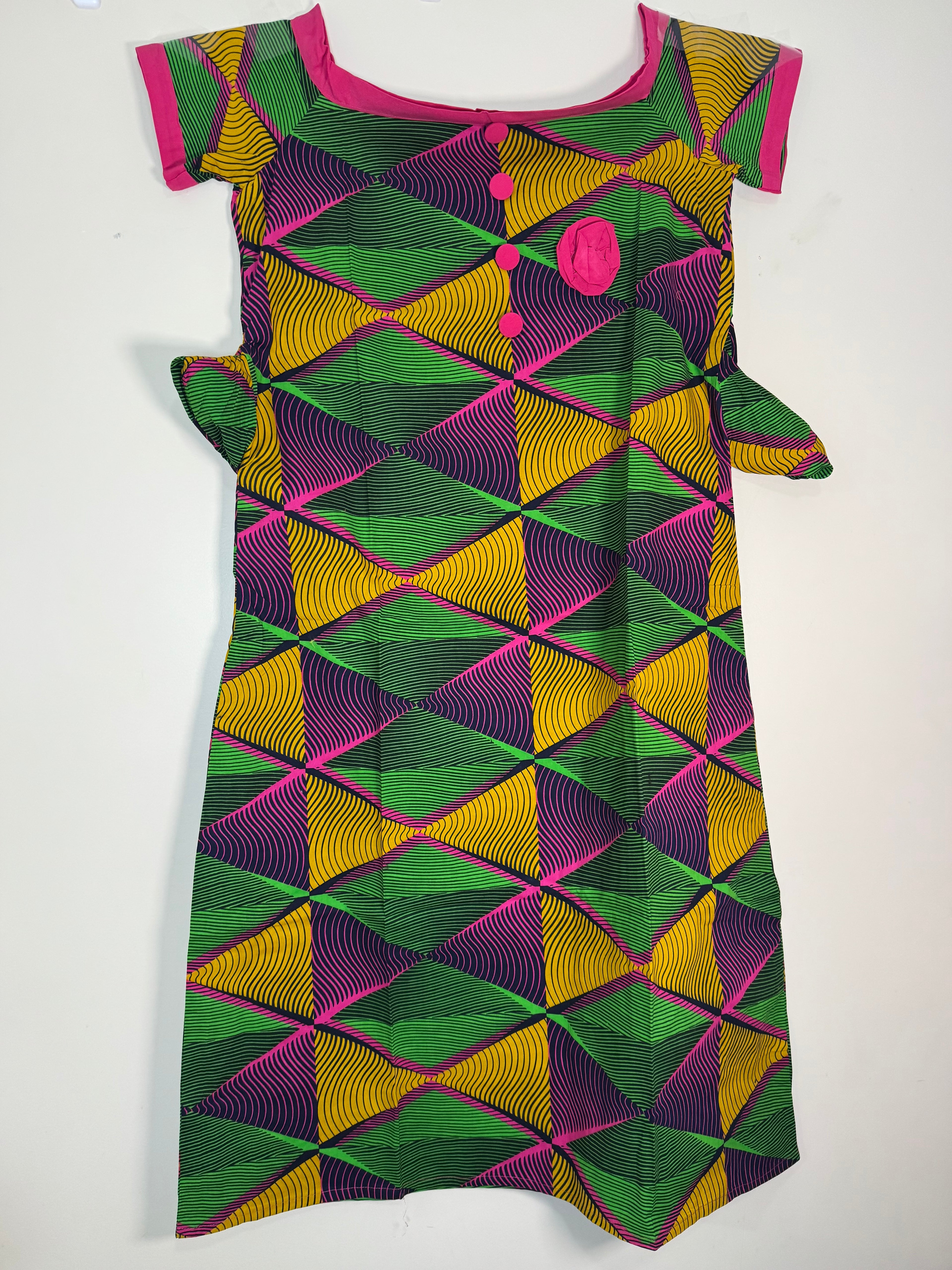 Women’s Dress. African Clothing. Long Dress With Scarf And With Two Pockets Side. Two Piece Set. 
Size: XL, XXL
