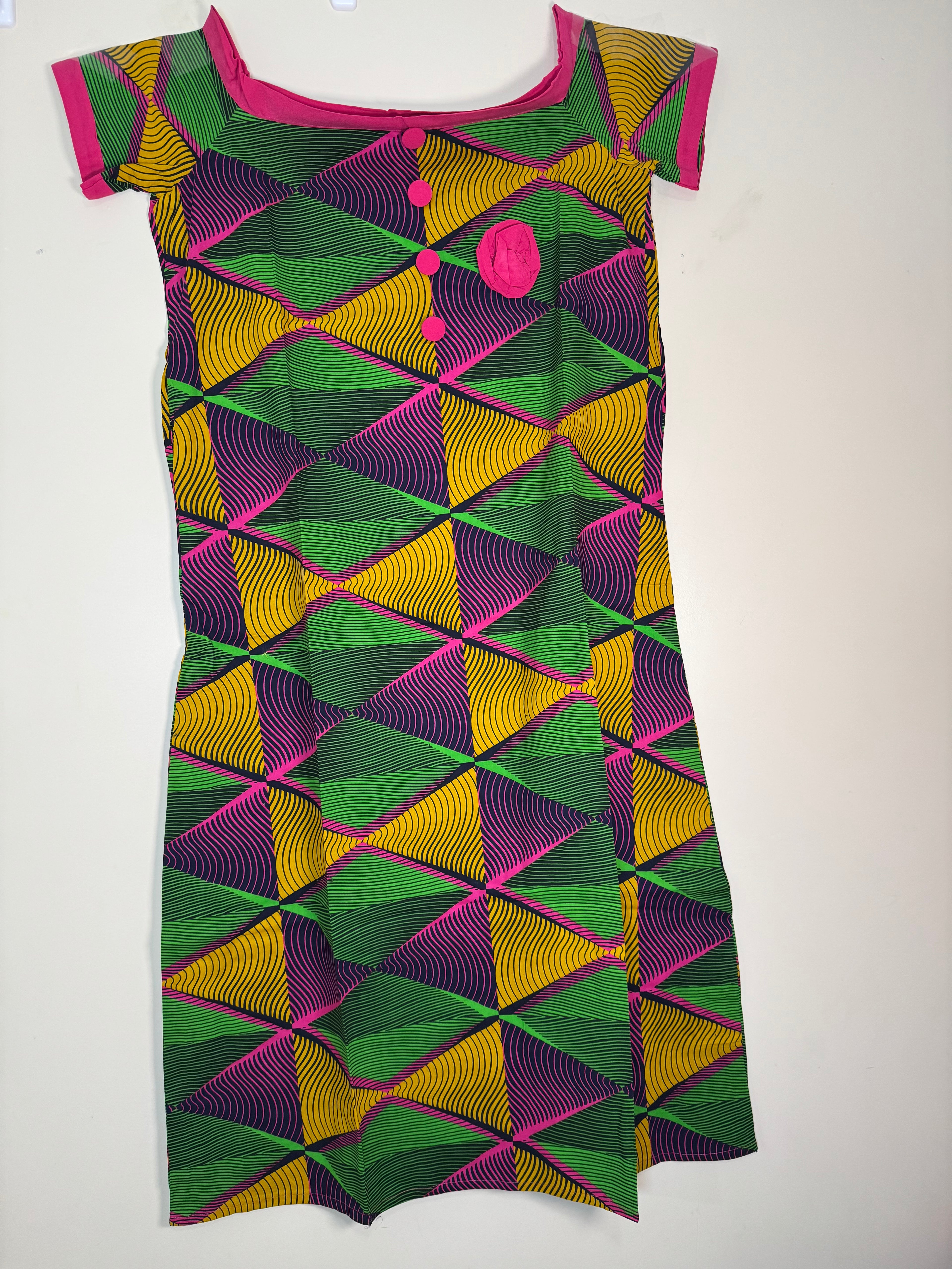 Women’s Dress. African Clothing. Long Dress With Scarf And With Two Pockets Side. Two Piece Set. 
Size: XL, XXL
