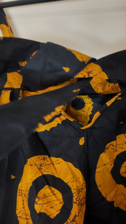 African Print Dress Women's Fashion.  With Two Pocket Side. Size: L , XL.
