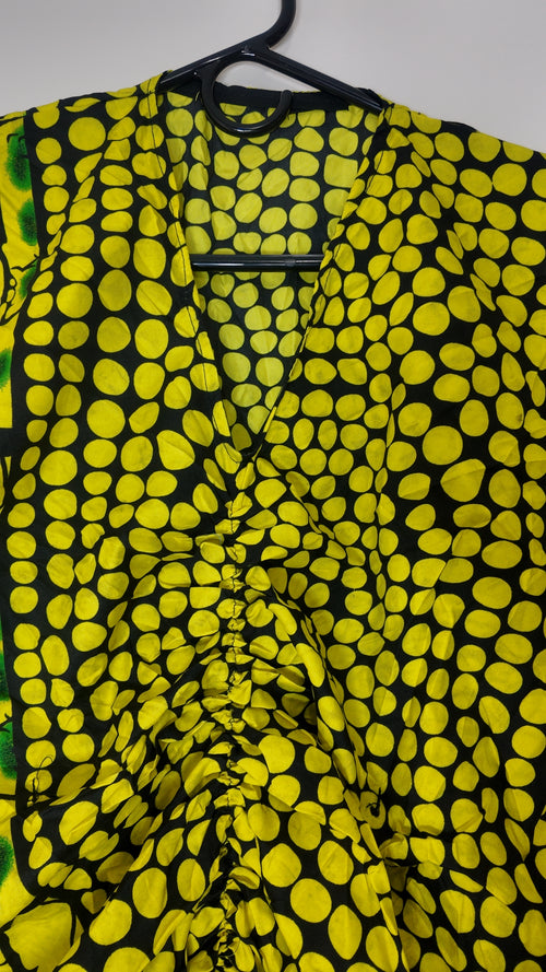 African Print Dress Women's Fashion.  With Two Pocket Side. Size: L , XL.
