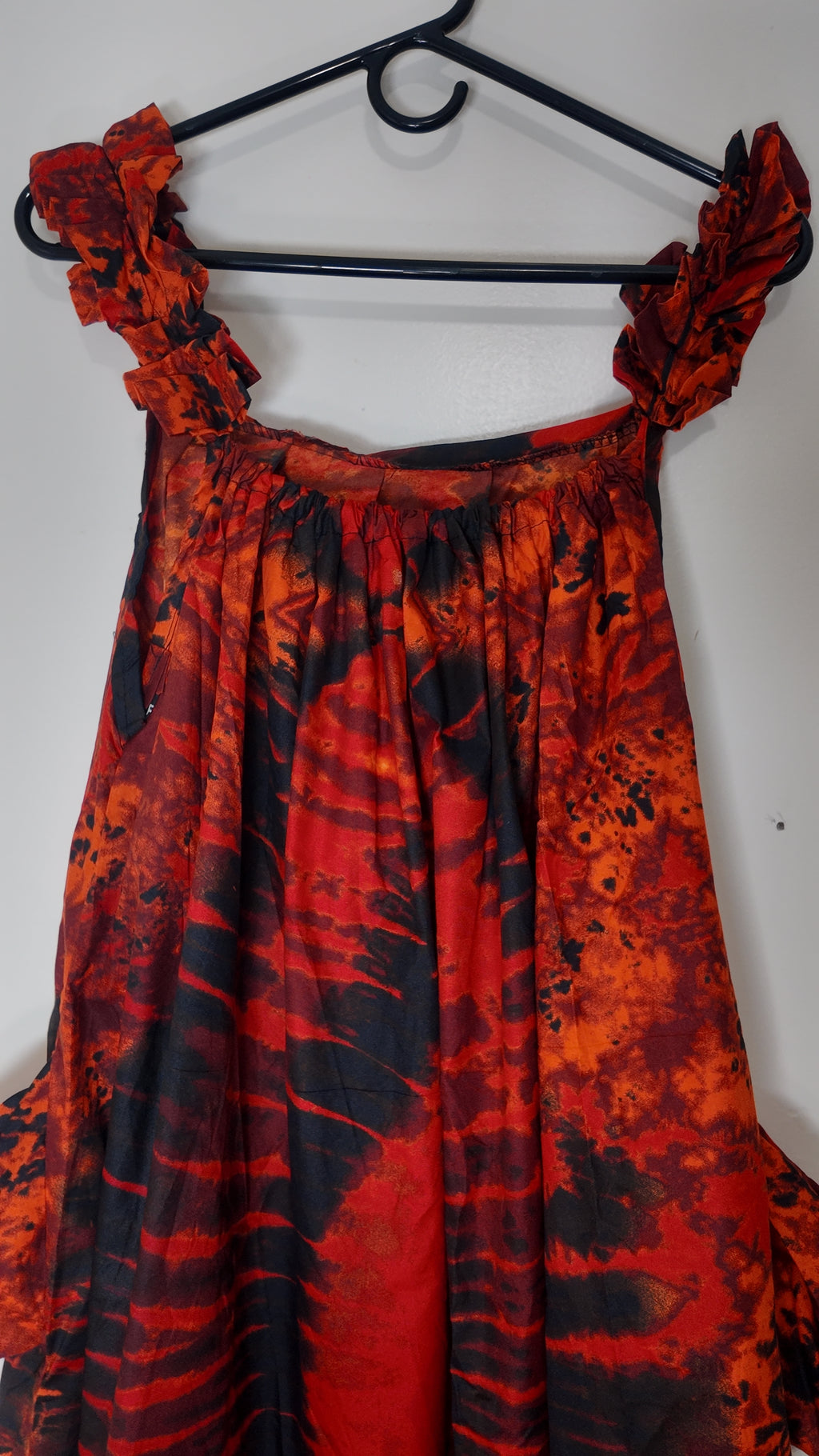 African Print Dress Women's Fashion.  With Two Pocket Side. Size: L , XL.
