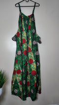 African Print Dress Women's Fashion.  With Two Pocket Side. Size: XL, XXL.