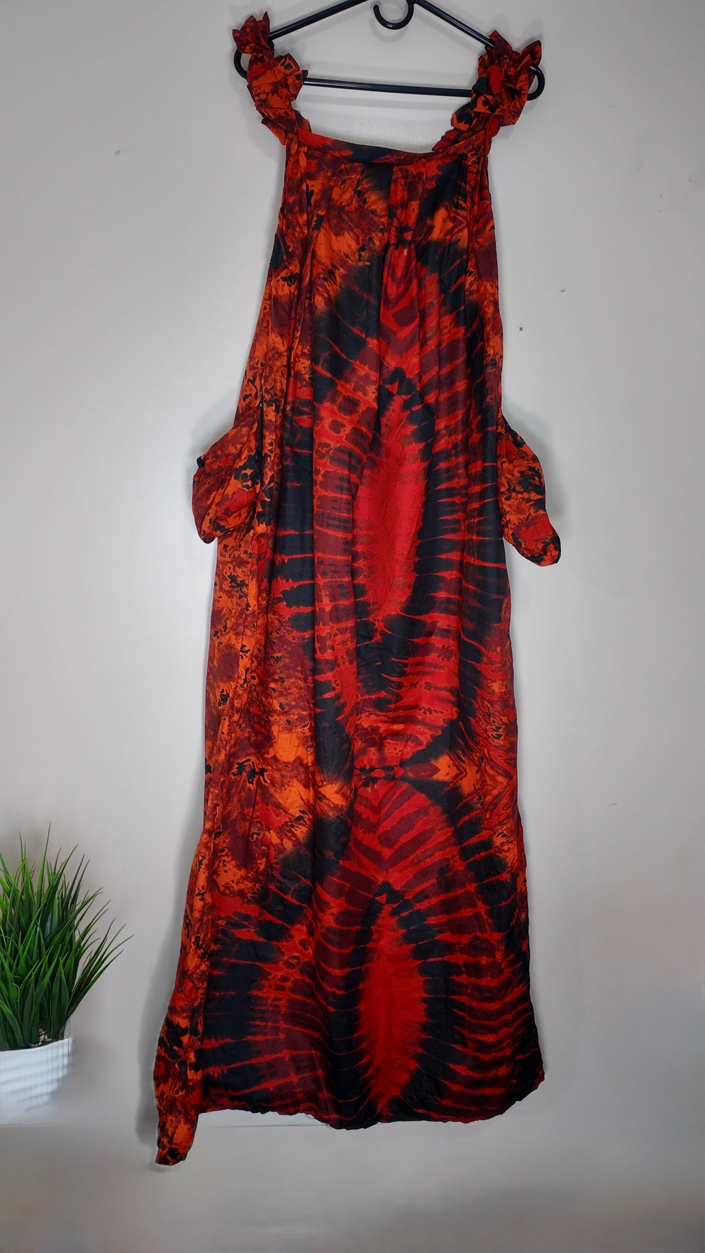 African Print Dress Women's Fashion.  With Two Pocket Side. Size: L , XL.