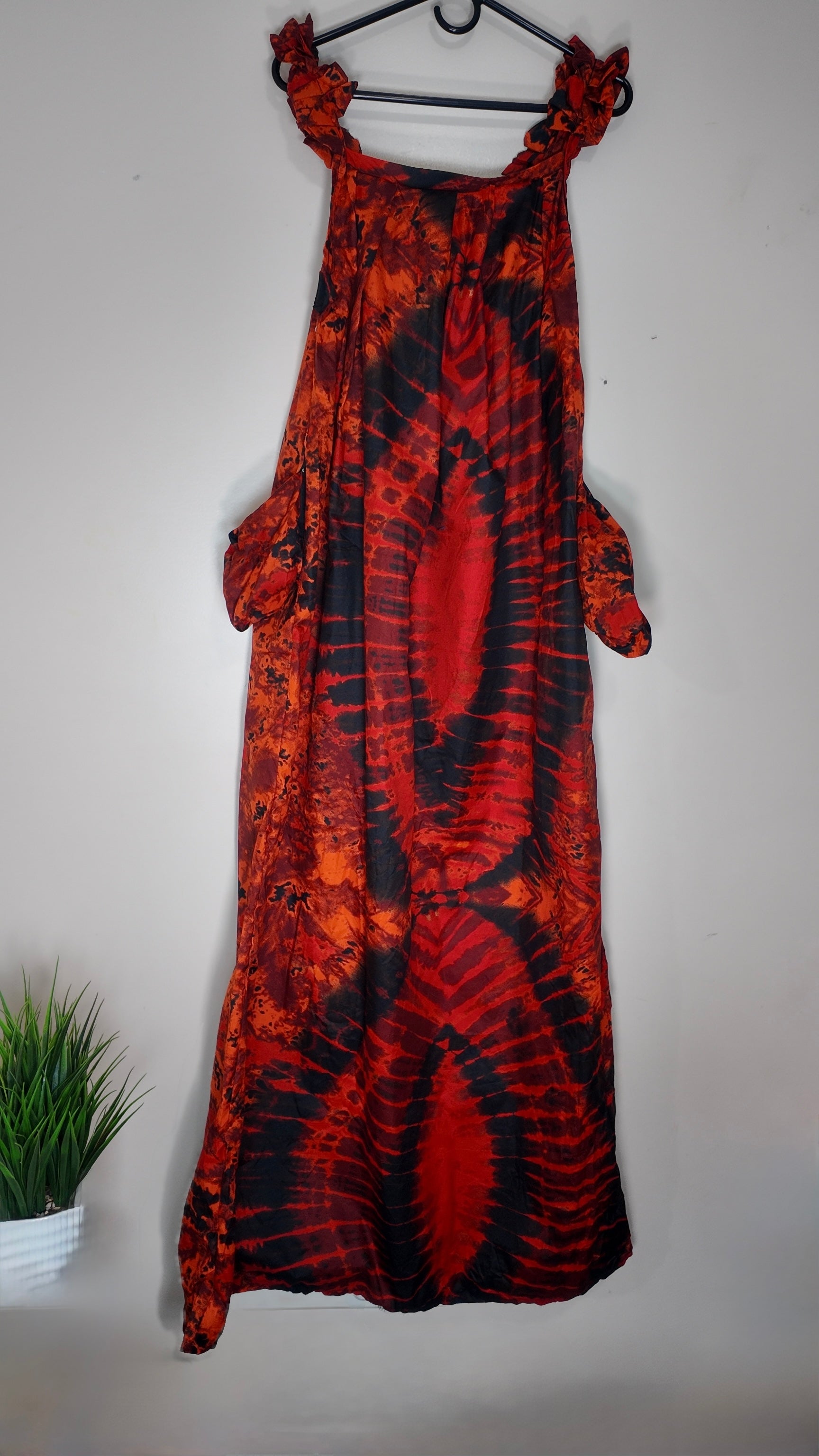 African Print Dress Women's Fashion.  With Two Pocket Side. Size: L , XL.