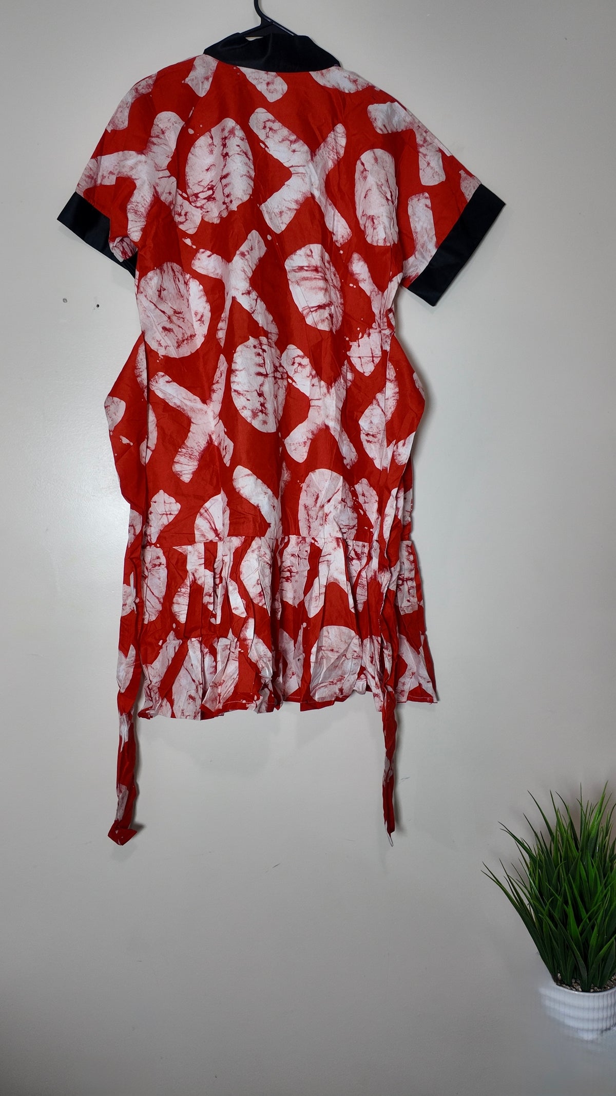 African Print Dress Women’s Fashion Size: Short Dress With Belt. Size. S, M, L.
