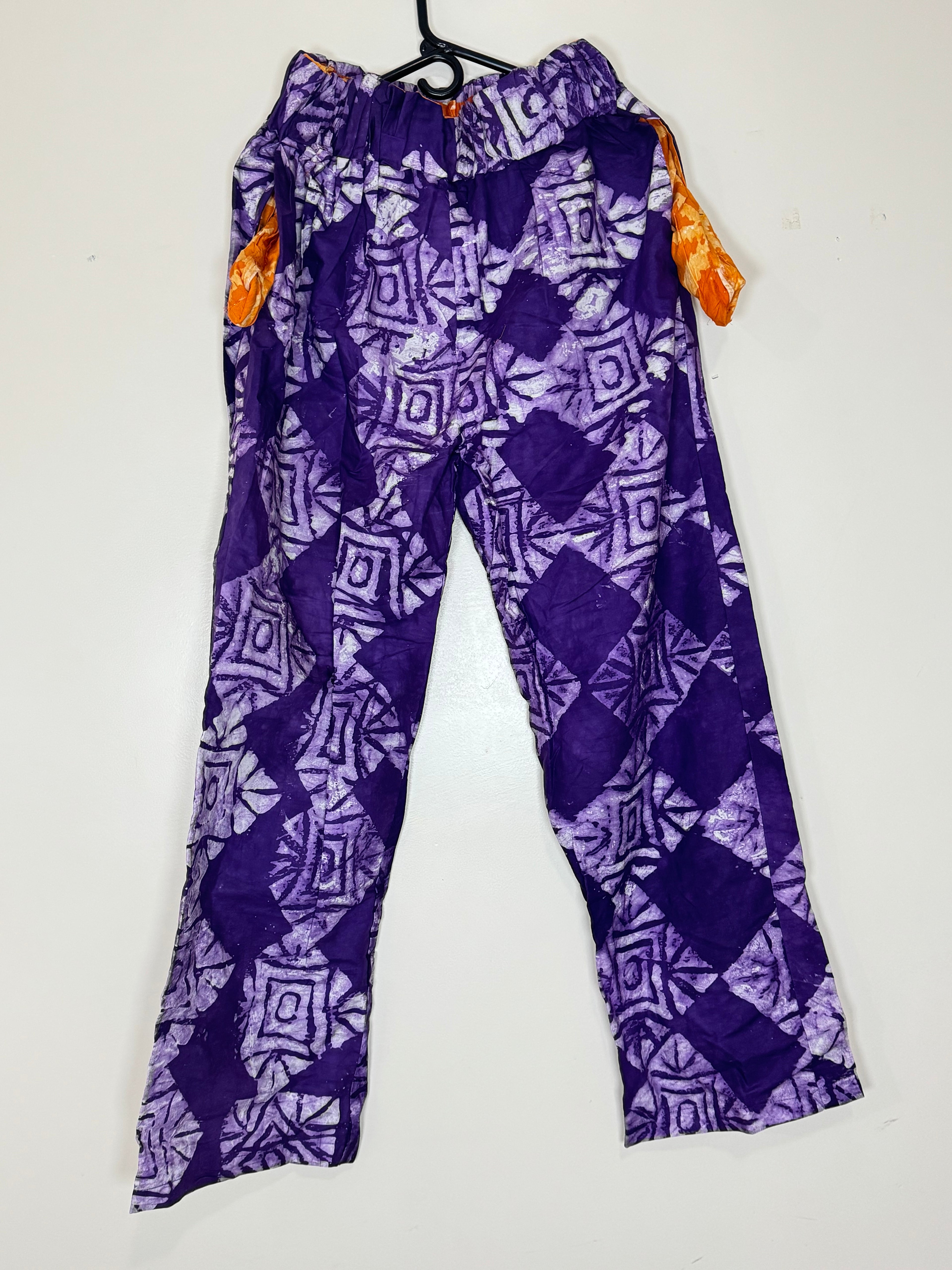 African Print Dress Women's Fashion.Top and Pant. With Two Pockets Side.
Size: L ,