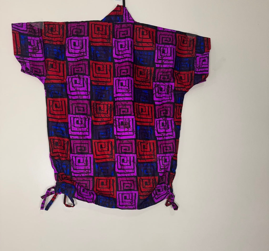 African Print Dress Women’s Fashion. Top And Pant. With Two Side Pockets Size. L