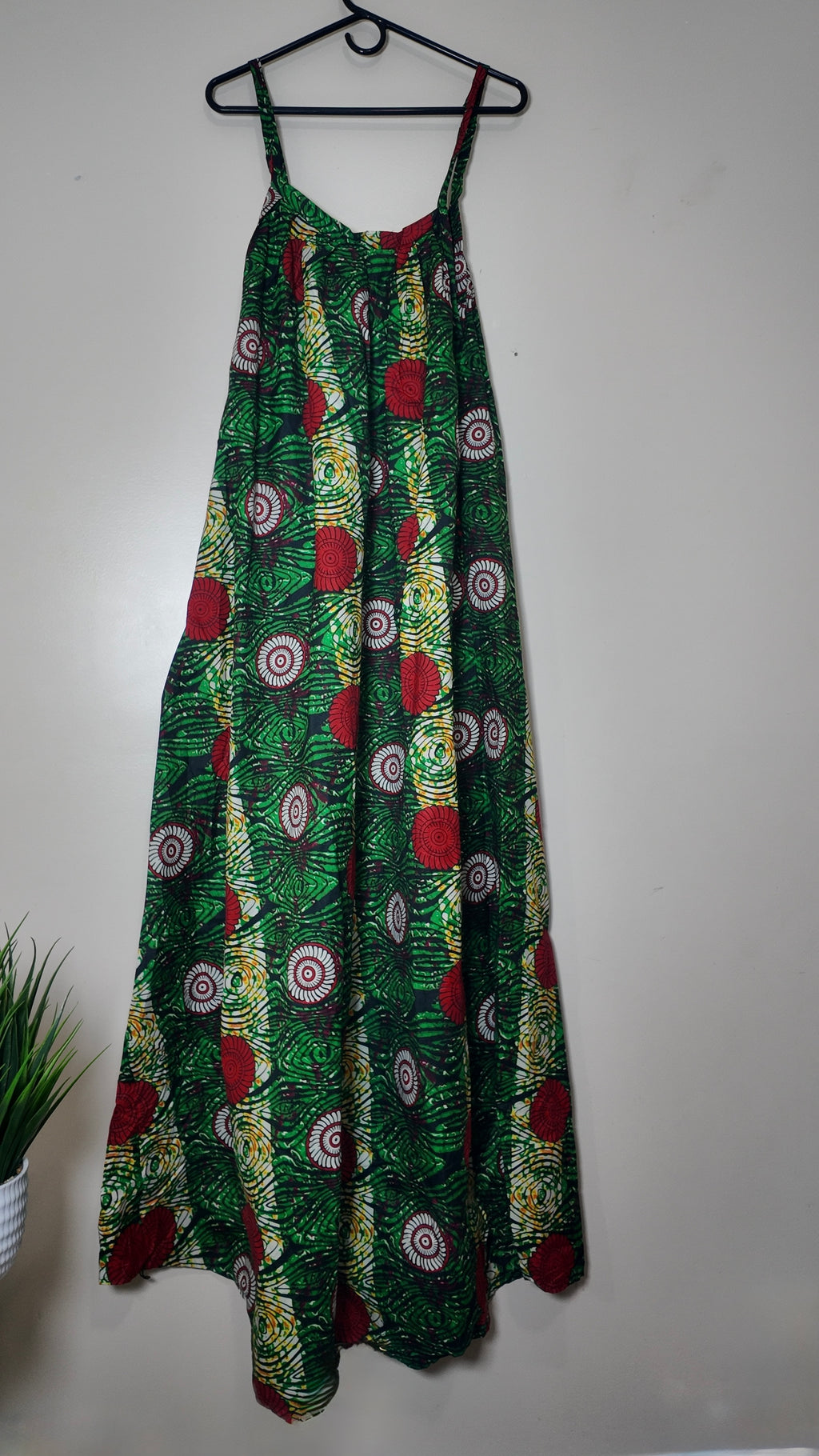 African Print Dress Women's Fashion.  With Two Pocket Side. Size: XL, XXL.