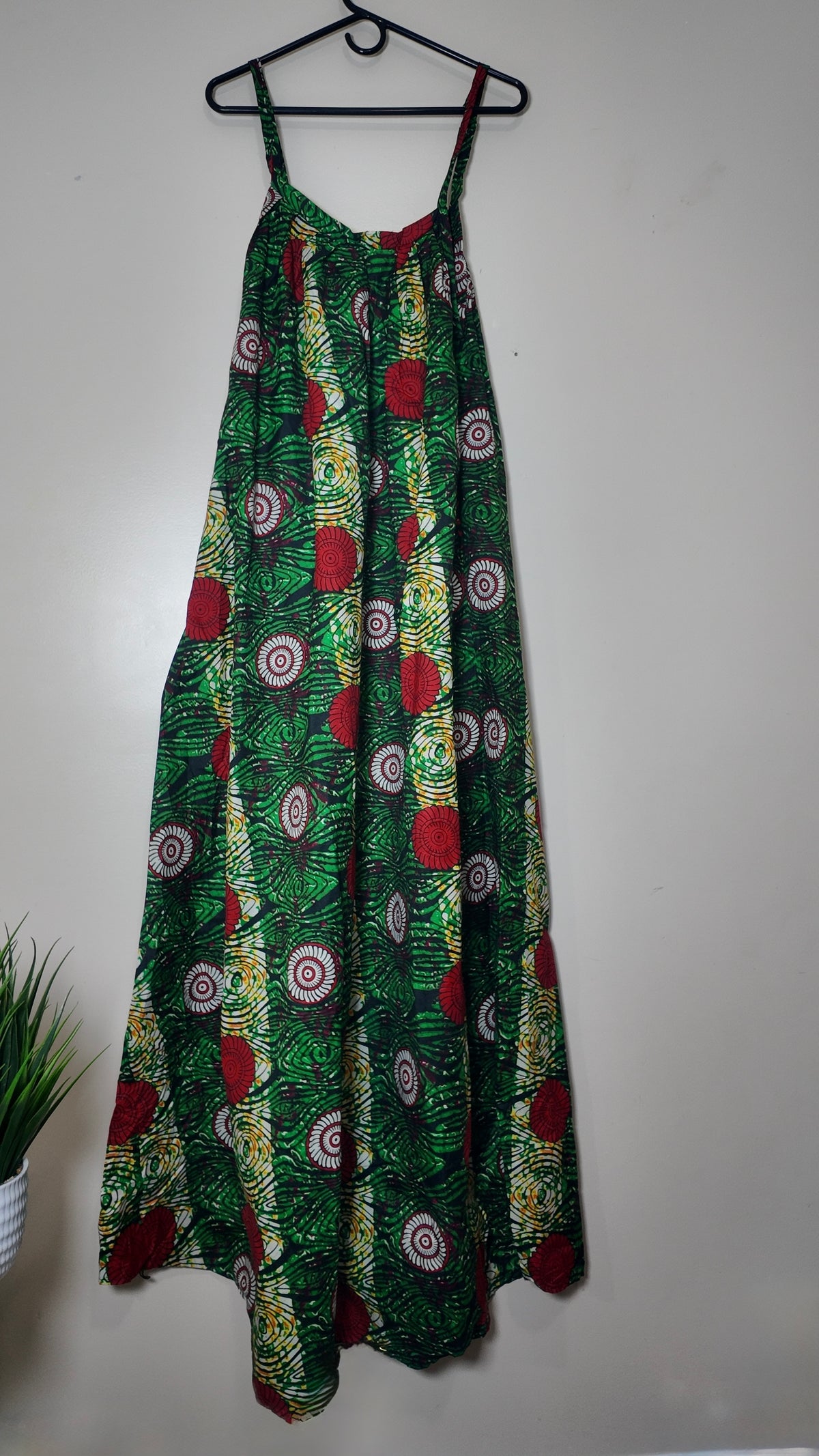 African Print Dress Women's Fashion.  With Two Pocket Side. Size: XL, XXL.