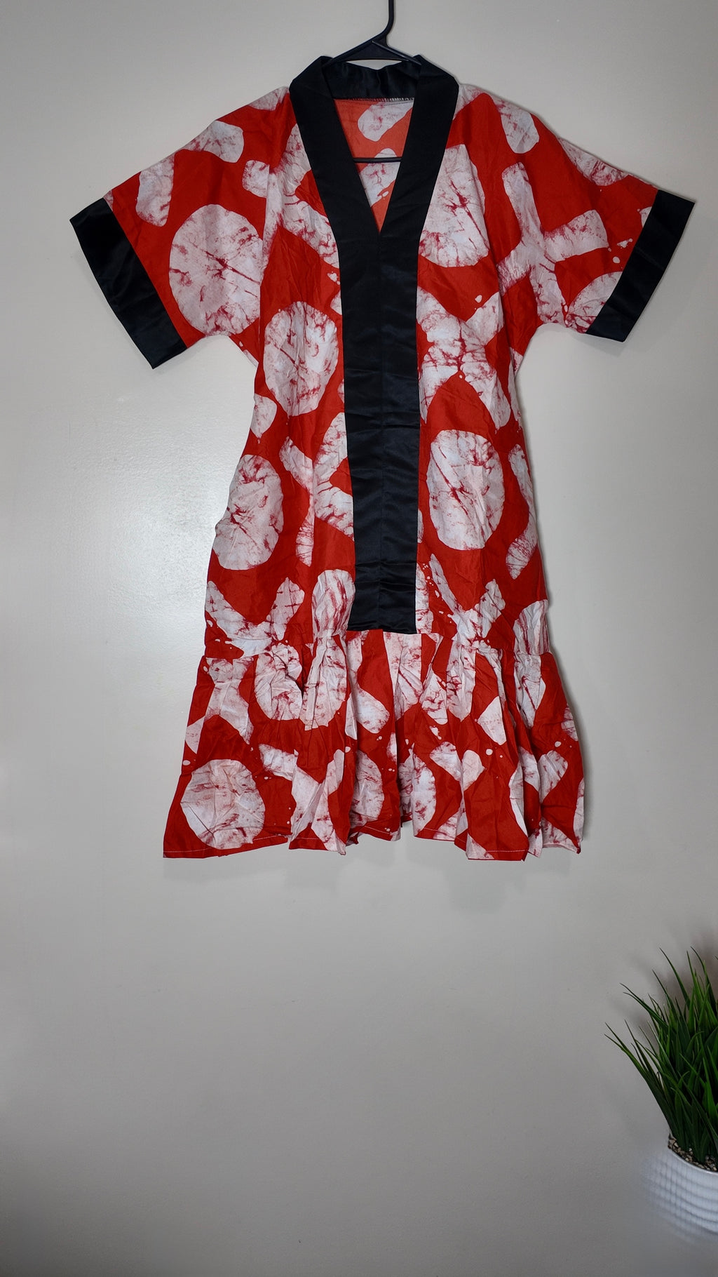 African Print Dress Women’s Fashion Size: Short Dress With Belt. Size. S, M, L.