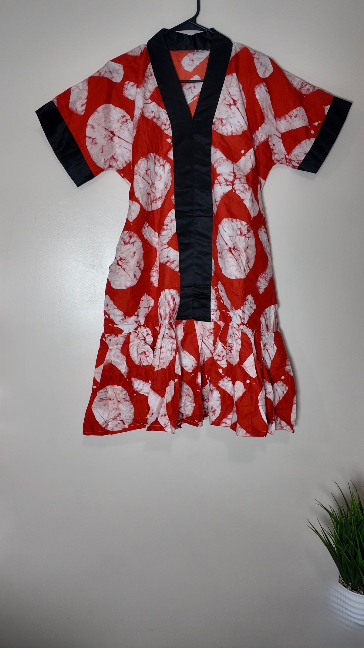 African Print Dress Women’s Fashion Size: Short Dress With Belt. Size. S, M, L.