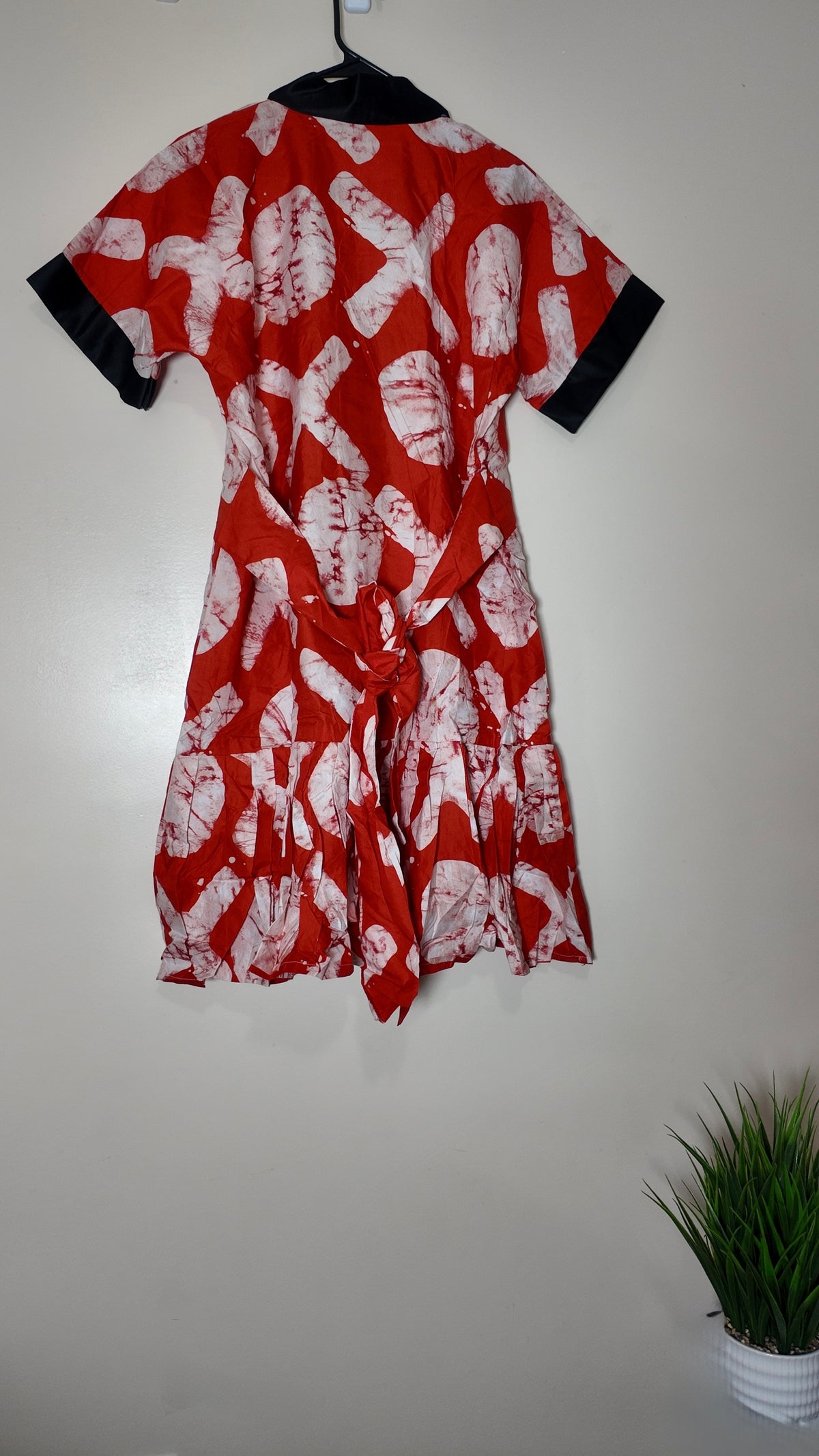 African Print Dress Women’s Fashion Size: Short Dress With Belt. Size. S, M, L.