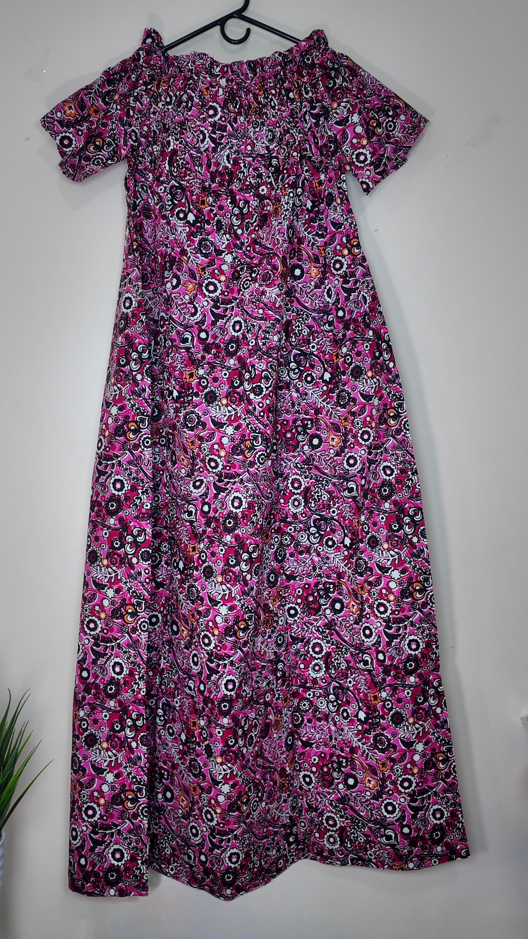 African Print Dress Women’s Fashion. Long Dress With Scarf.  Size: L , XL, XXL.