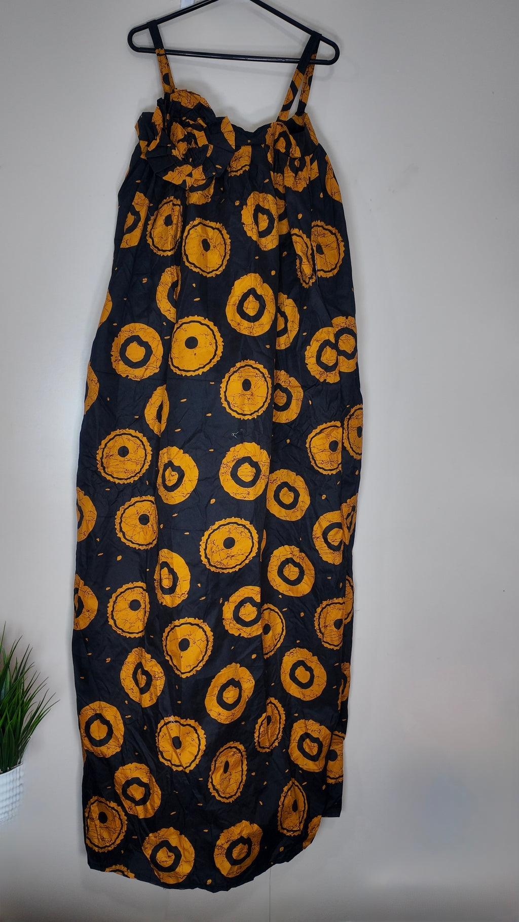 African Print Dress Women's Fashion.  With Two Pocket Side. Size: L , XL.