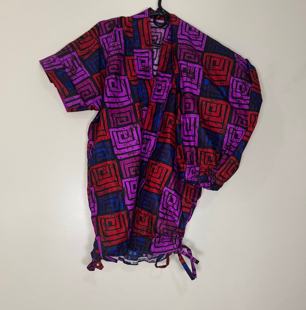 African Print Dress Women’s Fashion. Top And Pant. With Two Side Pockets Size. L