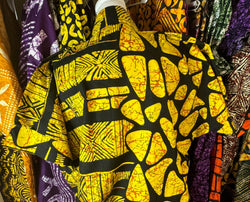 Africa clothing, long dress with two side pockets and a belt